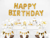 Gold Happy Birthday Foil Balloons